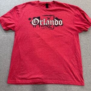 Y2K Orlando Graphic Crewneck T-Shirt - Red